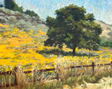 Yellow Wildflowers at Fossil Hill- Original Oil Painting