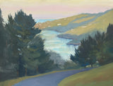 Tiburon Sunset - Original Gouache Painting