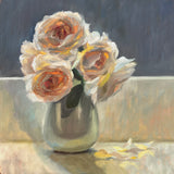 Roses in Heath Bud Vase - Original Oil Painting