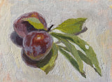 Two Plums - Original Oil Painting