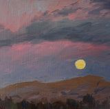 November's Full Moon Rising - Original Oil Painting