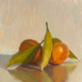 Yellow Leaved Mandarins - Original Oil Painting