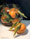 Mandarins in a Glass Bowl - Original Oil Painting