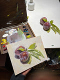 Two Plums - Original Oil Painting