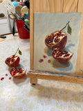 Open Pomegranate - Original Oil Painting