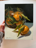 Mandarins in a Glass Bowl - Original Oil Painting